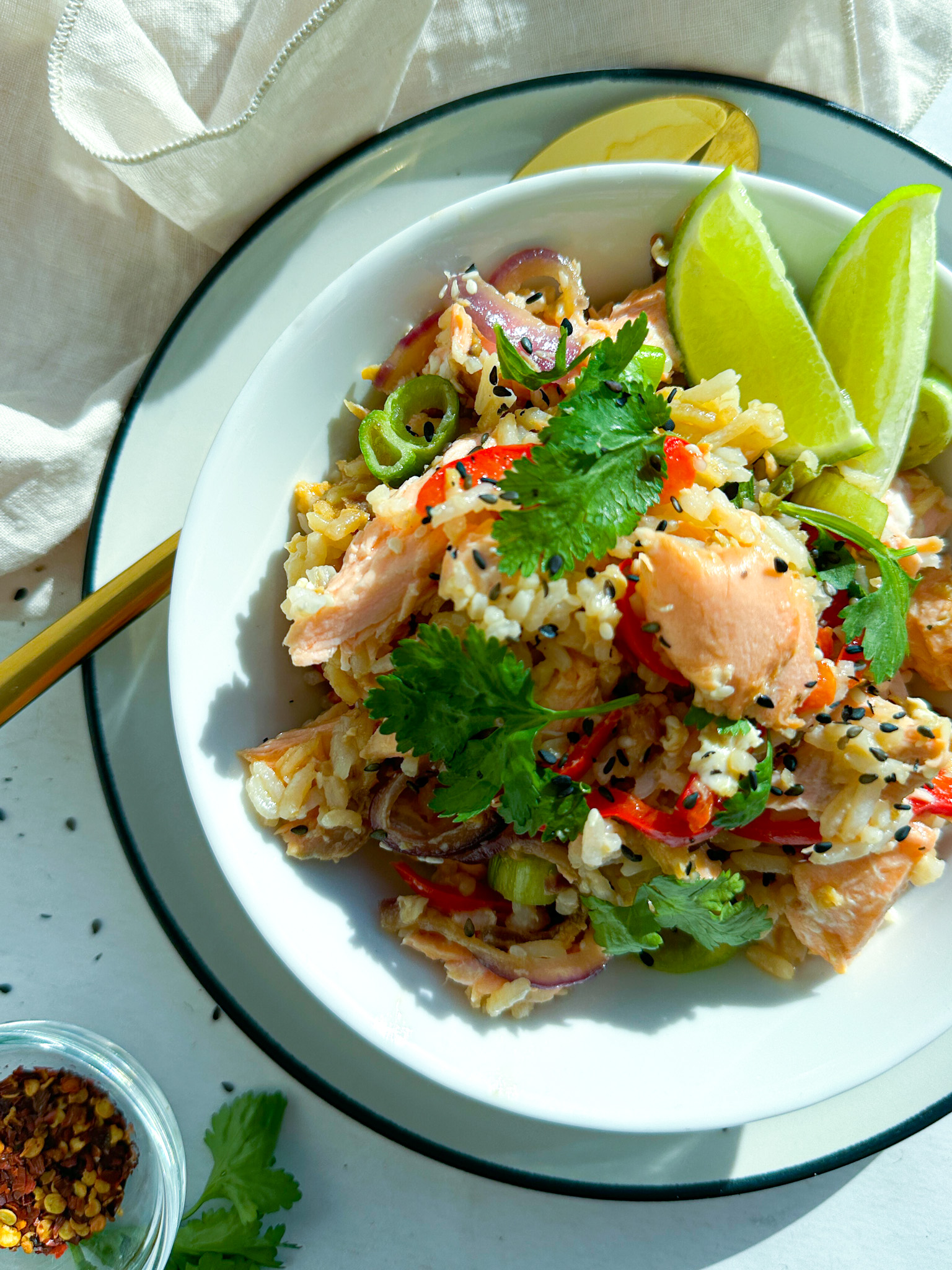 salmon fried rice